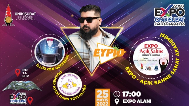 Onikişubat Belediyesi’nin Gençlik Festivali’nde Eypio konser verecek