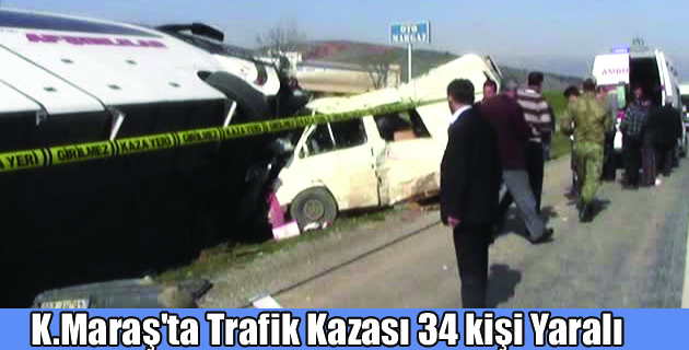 Trafik Kazasında 34 Kişi Yaralandı