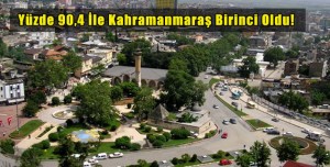 Yüzde 90,4 İle Kahramanmaraş Birinci Oldu!