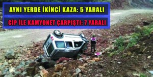CİP İLE KAMYONET ÇARPIŞTI: 7 YARALI
