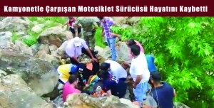 Kamyonetle Çarpışan Motosikletli Hayatını Kaybetti