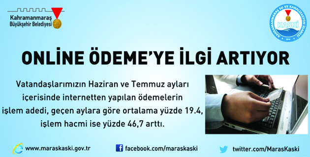 ONLİNE ÖDEME SİSTEMİNE YOĞUN İLGİ