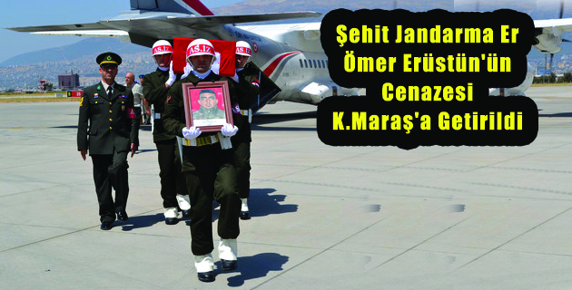 Şehit Jandarma Er Ömer Erüstün’ün Cenazesi Afşin’e Getirildi