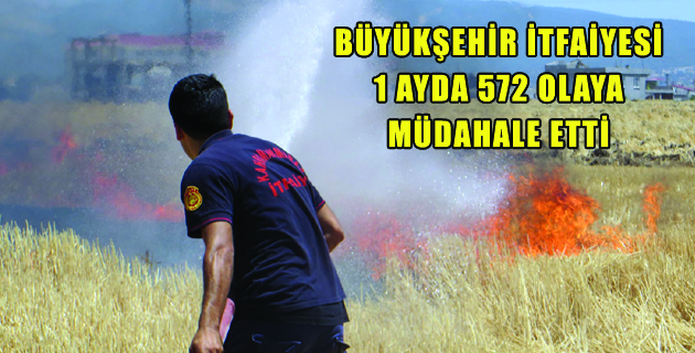 BÜYÜKŞEHİR İTFAİYESİ 1 AYDA 572 OLAYA MÜDAHALE ETTİ