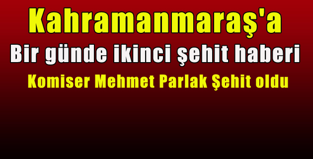 Komiser Mehmet Parlak Şehit oldu
