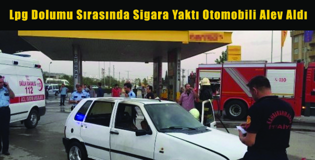 Lpg Dolumu Sırasında Sigara Yaktı Otomobili Alev Aldı