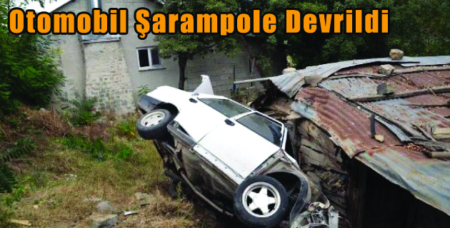 Otomobil Şarampole Devrildi