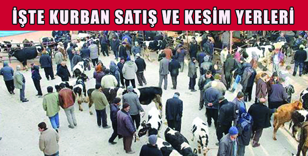 İŞTE KURBAN SATIŞ VE KESİM YERLERİ
