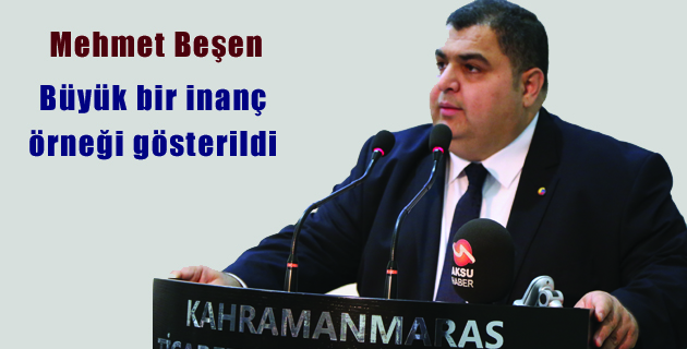 Büyük bir inanç örneği gösterildi