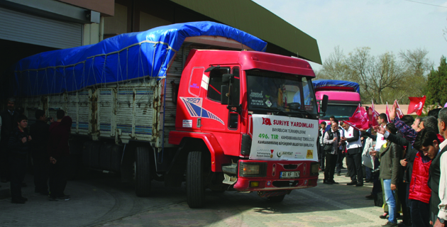 BAYIRBUCAK TÜRKMENLERİNE 75 TIR YARDIM