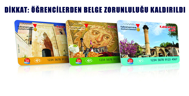 DİKKAT ÖĞRENCİLERDEN BELGE ZORUNLULUĞU KALDIRILDI
