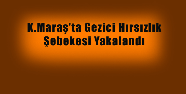 Kahramanmaraş’ta hırsızlık şebekesi yakalandı