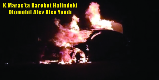 Hareket Halindeki Otomobil Alev Alev Yandı