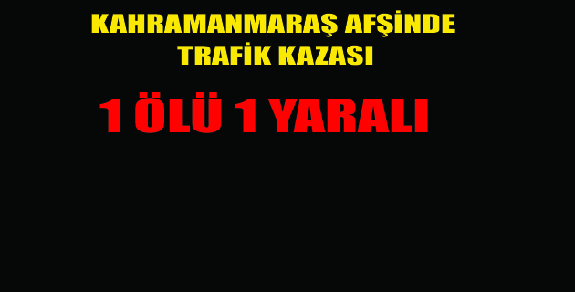 Kahramanmaraş’ta Trafik Kazası