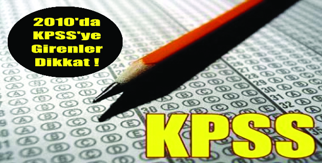 2010 KPSS’de…