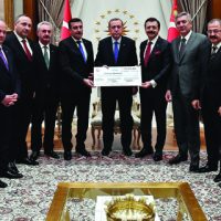 15 Temmuz Yardım Çeki Cumhurbaşkanı Erdoğan’a sunuldu