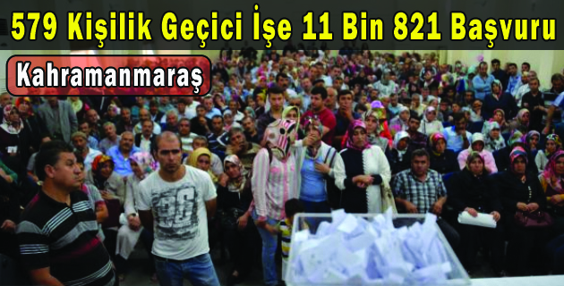 Kahramanmaraş’ta 579 Kişilik Geçici İşe 11 Bin 821 Başvuru