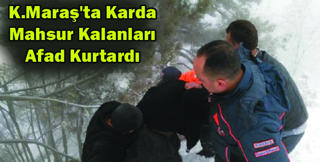 Karda Mahsur Kalanları Afad Kurtardı