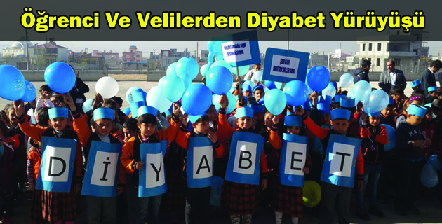 Öğrenci Ve Velilerden Diyabet Yürüyüşü