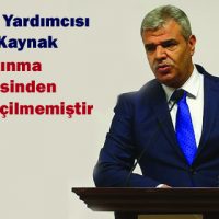 Başbakan Yardımcısı Veysi Kaynak Açıklaması