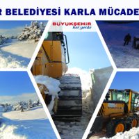 BÜYÜKŞEHİR BELEDİYESİ KARLA MÜCADELEYE HAZIR