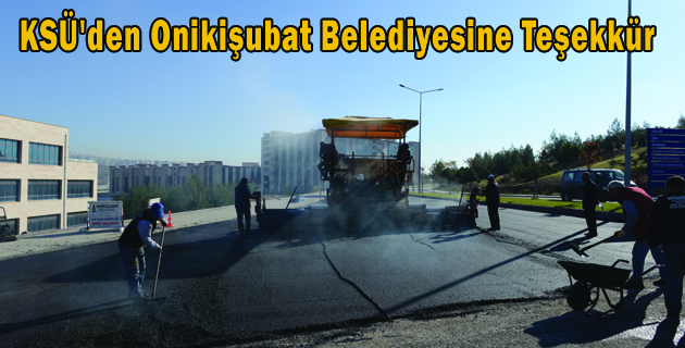 KSÜ’den Onikişubat Belediyesine Teşekkür