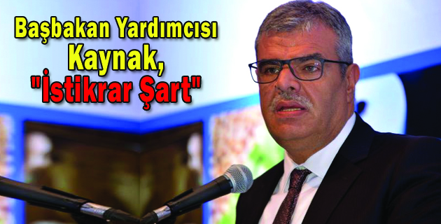 Başbakan Yardımcısı Kaynak, İstikrar Şart