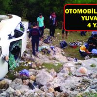 KAHRAMANMARAŞ’TA OTOMOBİL ŞARAMPOLE YUVARLANDI