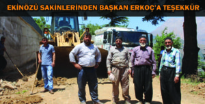 EKİNÖZÜ SAKİNLERİNDEN BAŞKAN ERKOÇ’A TEŞEKKÜR