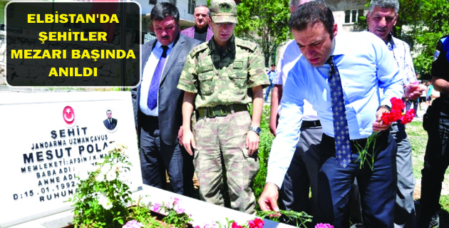 ELBİSTAN’DA ŞEHİTLER MEZARI BAŞINDA ANILDI