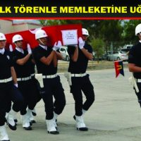 Şehit Polis Memuru Yardımcıoğlu için Tören Düzenlendi