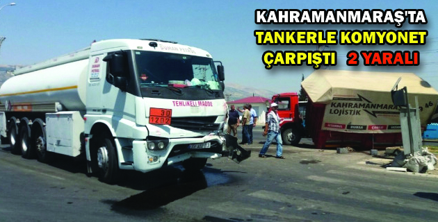 Tankerle Kamyonet Çarpıştı 2 Yaralı