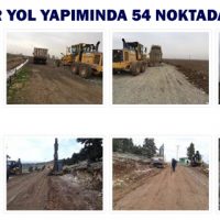 BÜYÜKŞEHİR YOL YAPIMINDA 54 NOKTADA ÇALIŞIYOR