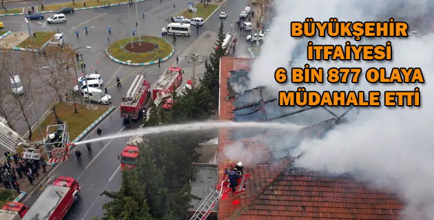 BÜYÜKŞEHİR İTFAİYESİ 6 BİN 877 OLAYA MÜDAHALE ETTİ