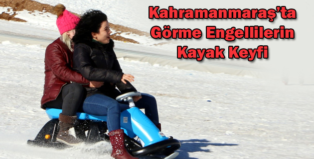 Kahramanmaraş’ta Görme Engellilerin Kayak Keyfi
