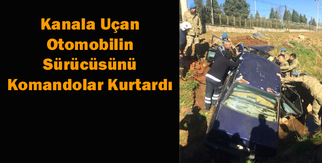 Kanala Uçan Otomobilin Sürücüsünü Komandolar Kurtardı