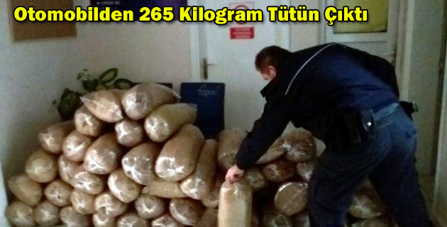 Otomobilden 265 Kilogram Tütün Çıktı