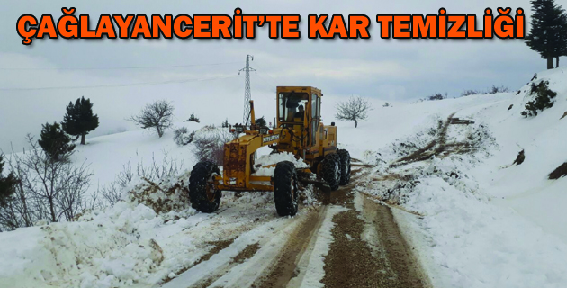 ÇAĞLAYANCERİT’TE KAR TEMİZLİĞİ