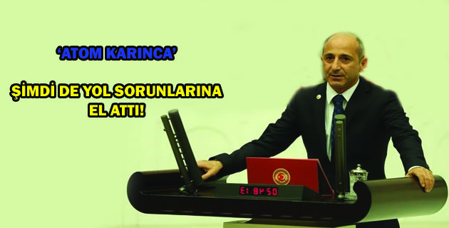 ‘ATOM KARINCA’  ŞİMDİ DE YOL SORUNLARINA  EL ATTI!