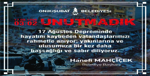 Mahçiçek “Allah Ülkemizi Tüm Felaketlerden Muhafaza Eylesin”