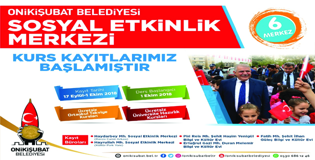 Onikişubat Belediyesi Eğitimde Dur Durak Bilmiyor