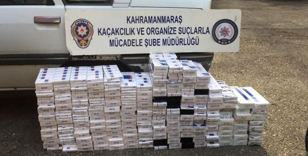 Kahramanmaraş’ta Bin 860 Paket Kaçak Sigara Ele Geçirildi