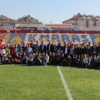 100 ORTAOKUL ÖĞRENCİSİ 12 ŞUBAT STADINI ZİYARET ETTİLER