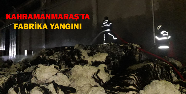 KAHRAMANMARAŞ’TA FABRİKA YANGINI