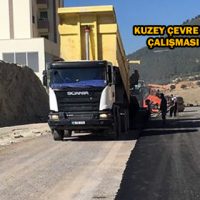 KUZEY ÇEVRE YOLU’NDA ASFALT ÇALIŞMASI DEVAM EDİYOR