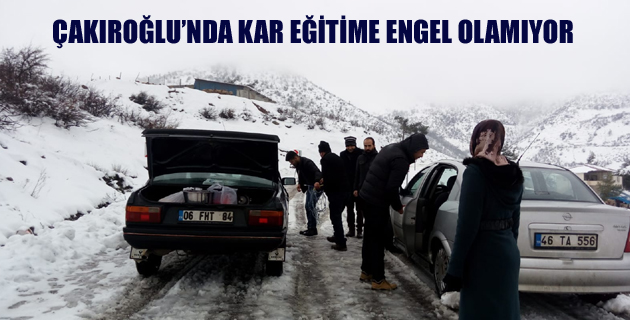 ÇAKIROĞLU’NDA KAR EĞİTİME ENGEL OLAMIYOR