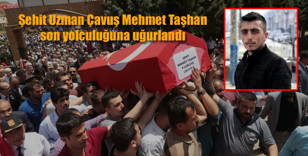 Şehit Uzman Çavuş Mehmet Taşhan, son yolculuğuna uğurlandı