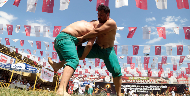 15 Temmuz anısına şalvar güreşi