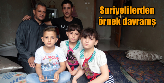 Suriyelilerden örnek davranış