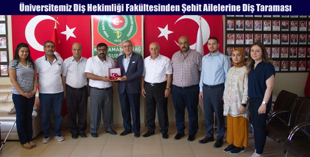 Üniversitemiz Diş Hekimliği Fakültesinden Şehit Ailelerine Diş Taraması